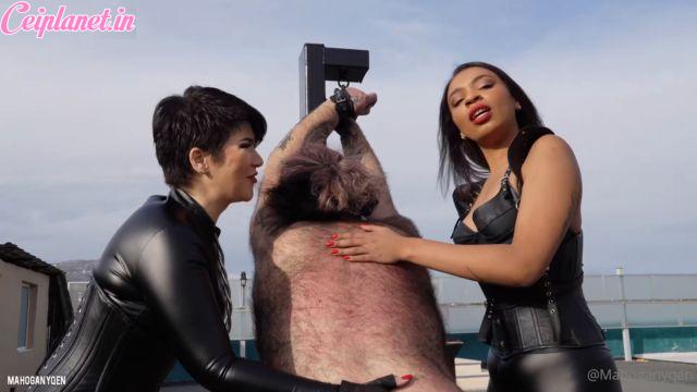 MahoganyQen – Double Hard Whipping in Leather