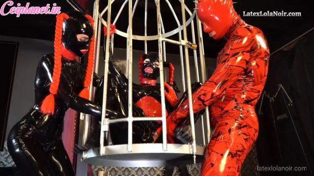 Rubberdolls – Latex Lara And Lola Noir – Used In The Birdcage