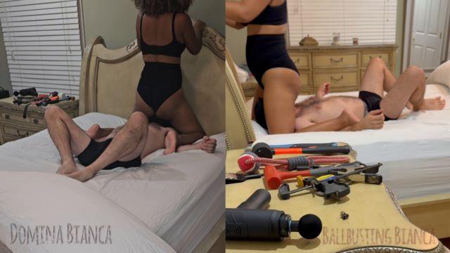 Ballbusting Bianca – Dominabianca – Ballbusting Tools Galore Denied Orgasm