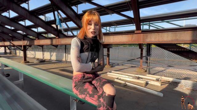 Femdom Puppy Play – Goth Girl Ditria Train The School Jock to Be Her Guard Doggy