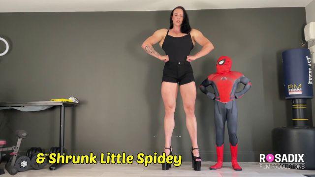 Rosadix – No Sympathy For Little Spidey Maria Wattel Vs Little Bodybuilder – Size Comparison