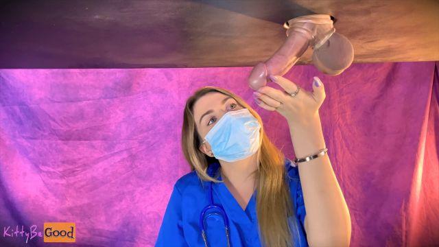 Kittybegood – Hot Blonde Nurse Drains Big Cock And Balls In Milking Table